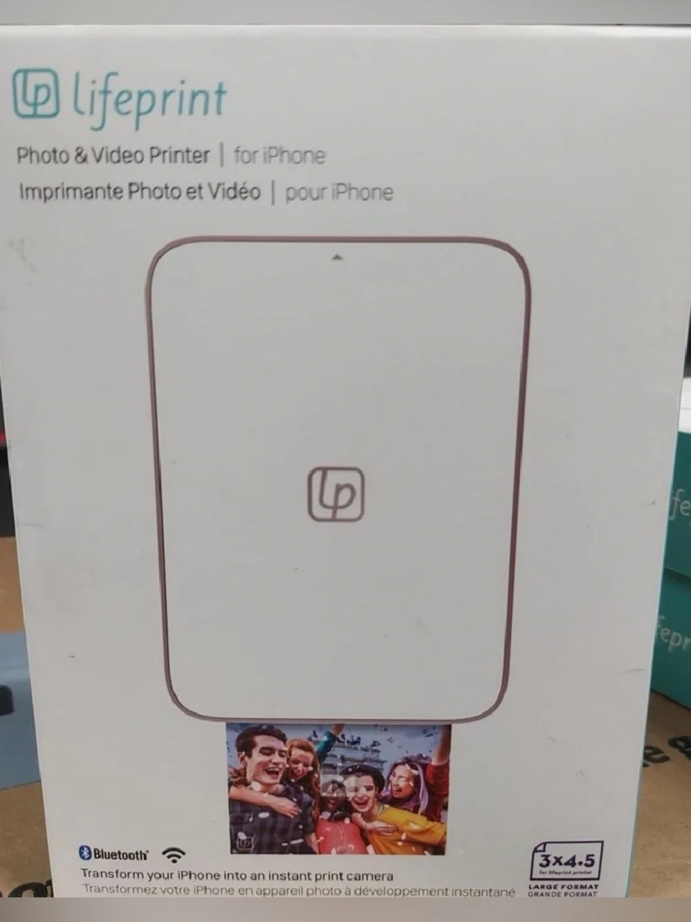 White Portable Photo & Video Printer for iPhone - Bluetooth Instant Prints